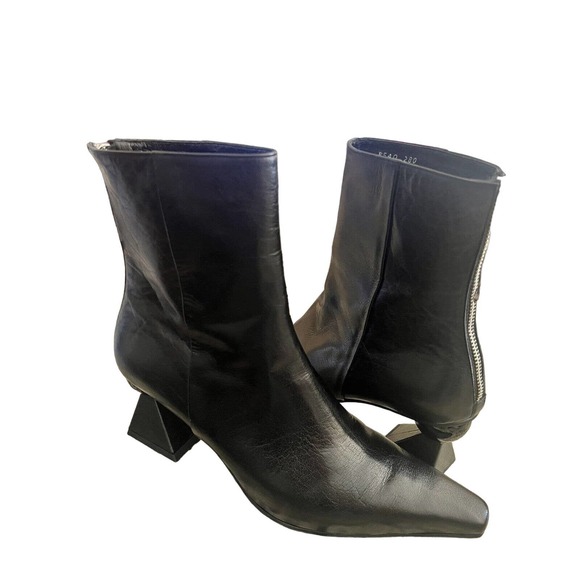 YUUL YIE Amoeba Glam‎ Heel Boots Black Size US 9.5 EUC 41 EXCELLENT - Picture 7 of 13